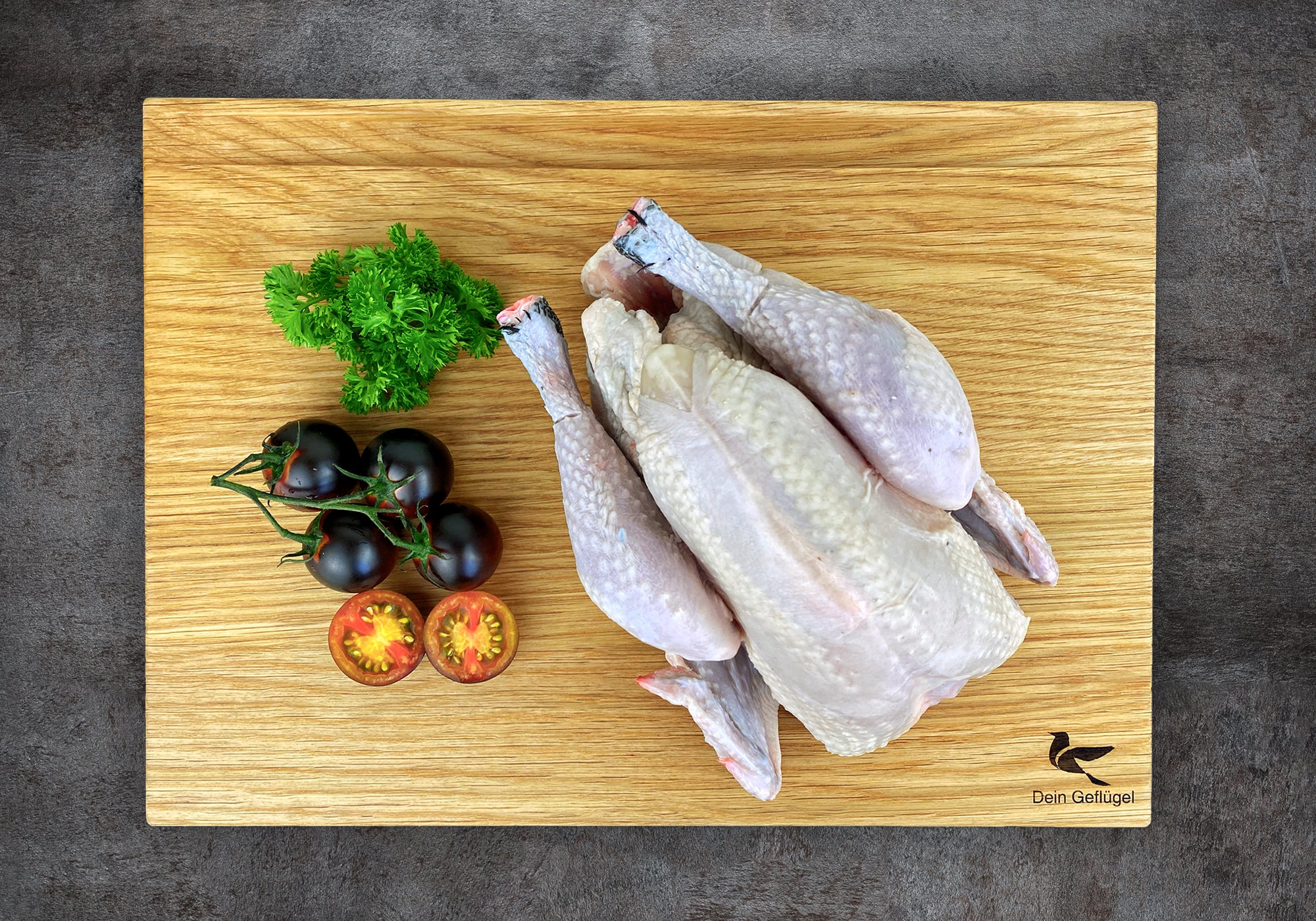 Schwarzfederhuhn aus Freilandhaltung